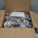 Cabinet Hinges - 60 Pack for 1/2 inch Overlay Cabinet, Face Frame Concealed 105Deg Self Closing Hinges, Stainless Soft Close Cabinet Door Hinges with Mounting Screws and Repair Plate