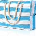 Becokan Beach Bags for Women Large Waterproof Beach Tote Bag Zipper Beach Bags Waterproof Sandproof Swim Pool Bag Large Tote