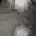 Halloween Decor Wall art Prints Dark Forest Ghost Ghost Poster art Holiday Art Gifts 16x24in Unframed