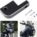 AUFER Black Aluminum Motorcycle Headlight Extension Mounting Block Compatible With For Dyna 39-49mm Fork T-Sport Wide Glide Street Bob FXDL FXDF FXDB FXDWG Headlamp Relocation Bracket Kit