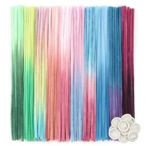 TOAOB Gradient Pipe Cleaners 10 Colors Chenille Stems for Crafts 12 Inch Fuzzy Sticks Craft Supplies for DIY Art Craft Projects Home Decorations