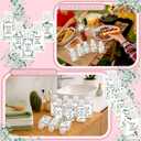 50 Sets Empty Mini Hand Sanitizer Bottles Bulk 2oz Empty Hand Sanitizer Travel Size Wedding Favors for Guests with Organza Bags Thank You Tags for Woman Employees(Eucalyptus, Black)