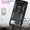 Korecase Phone Case for Google Pixel 8 Case with Finger Ring Holder Kickstand,Military Grade Phone Case Heavy Duty Shockproof Full Body Protective Phone Cover for Google 8 Black
