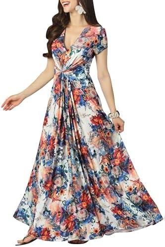 KOH KOH Womens 2025 Long Flowy Cap Sleeve Empire Waist Cocktail Maxi Dress Gown Size 2XL