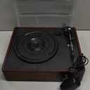 Vinyl Record Player Turntable with Built-in Bluetooth Receiver & 2 Stereo Speakers, 3 Speed 3 Size Portable Retro Record Player for Entertainment and Home Decoration (Brown)