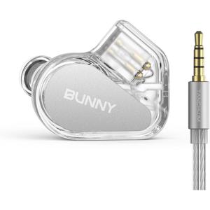 TANCHIJIM Bunny in-Ear Monitors Headphones Crystal Clear Sound and Style for Gamers and Audio Enthusiasts (3.5mm with Mic)