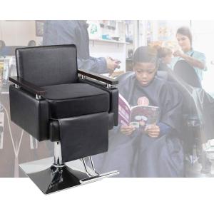 Salon Booster Seat Cushion for Hair Cutting, Hair Salon Leather Cushion for Styling Chair,Boat Booster seat for Driver, Barber Beauty Salon Spa Equipment Black (1 Count (Pack of 1))