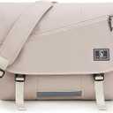 OIWAS Messenger Bag for Women, 17 Inch Laptop Crossbody Bags Men Casual Satchel Shoulder Bag College Travel Office Briefcase (White, 17 inch)