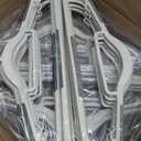 60 Pack Heavy Duty Plastic Hangers, Non Slip Clothes Hangers with Rubber Pads and 360 Hook - Thin Space Saving Hanger, Closet Organizer for Shirt, Pants, Suit, Skirt,Coat - Gray