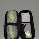 Cordless Electric Scissors: 4V Rechargeable Rotary Cardboard Cutter, 3000mAh Battery, with LED Light & Safety Lock, 2 Blades, Electric Box Cutter for Fabric Carpet Carton Plastic Cloth (Green)