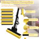 Willinglong 10 Pcs Roller Mop Refill Bulk Absorbent PVA Sponge Mop Head Replacement for Home Bathroom Business Garage Kitchen Cleaning (Yellow)
