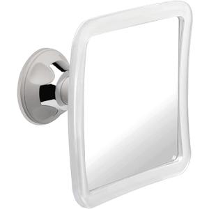 MIRRORVANA Fogless Shower Mirror for Shaving with Upgraded Suction-Cup, 1X Magnifying, 6.3 x 6.3 Inch (Translucent Frame, Grey Suction)