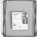 U Brands Wire Mesh Locker Shelf Organizer, Stackable, Dusty Black, 12", 11" x 10" x 12"