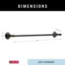 DELTA Windemere 24 inch Bar, Oil Rubbed Bronze, Bathroom Accessories, 70024-OB