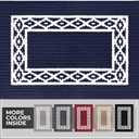 Premium Quality Polypropylene Indoor Door Mat - Beautiful Design with Non-Slip Backing, Washable & Low Profile Doormat - Ideal for Entryway Doors, Foyer, and Mudroom (32" x 48") (Navy)