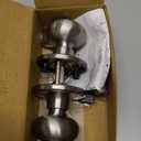 Copper Creek Colonial Privacy Interior Door Knob  ANSI Grade-3 Certified, Modern Heavy Duty Handle, Easy Install and Reversible for Bedroom, Bathroom and Closets  Satin Stainless (1 Pack)