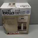 BELLA 12 Cup Programmable Coffee Marker, Reusable Dishwasher Safe Accessories, Easy LCD diaply, Auto Shutoff, 900 watt, Oatmilk