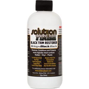 Solution Finish - Black Plastic & Vinyl Trim Restorer - Use for Car and Truck Detailing, No Wet Look, Instantly Revives Color to Trim, Bumpers, Mud Flaps, Etc., Black (12 oz)