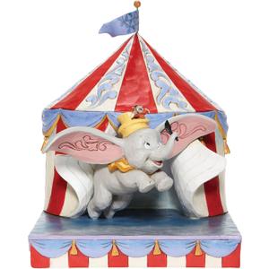 Enesco Disney Traditions by Jim Shore Dumbo Flying Out of Tent Scene Figurine, 9.5 Inch, Multicolor