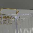 2-Compartment Transparent Silverware Organizer, Drip Tray, Suspended Utensil Caddy for Forks, Spoons, Knives, Elegant Cutlery Holder for Kitchen Countertop, Party Use