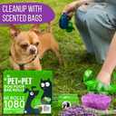 Pet N Pet 1080 Counts Green Poop Bags for Dogs, 41% Plant Based & 59% PE Extra Thick Dog Poop Bags Rolls, 9" x 13", Lavender Scented Pet Waste Bag