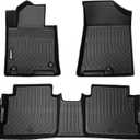 HAFIDI Floor Mats Fit for 2016-2020 Kia Optima & 2015-2019 Hyundai Sonata & Hybrid All Weather Protection TPE Anti-Slip Automotive Floor Liners, Fits 1st & 2nd Row Full Set Custom Accessories, Black