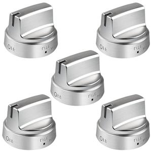 WB03X24818 Stainless Steel Knob Replacement for GE Gas Range, Fit GE Stove Knobs WB03X24818 4363588 AP5989029 PS11729081, Gas Stove Knobs Replace LDG3016ST JGB645EEK1ES JGB660EEJ1ES, 5 Pack