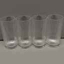 Ribbed Drinking Glasses 8pcs, 12oz and 10oz Glassware, Tumbler Glasses Cup Set for Wedding, Party, Christmas Gift, Clear