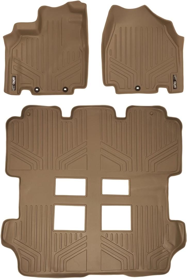 MAXLINER Floor Mats 3 Row Liner Set for 2011-2017 Honda Odyssey
