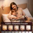 Pink Desk Lamp with Clamp Light,9 Brightness+5 Color Clip on Light,4000mAh Battery Rechargeable Desk Lamp Cute,48 LED Desk Light,Cordless Small Clip on Reading Light for Bed/Headboard/Bedside Table