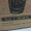 CALPAX 16 OZ PET PLASTIC CUPS WITH LIDS, CLEAR DISPOSABLE COLD DRINK CUPS, (200 PACK)