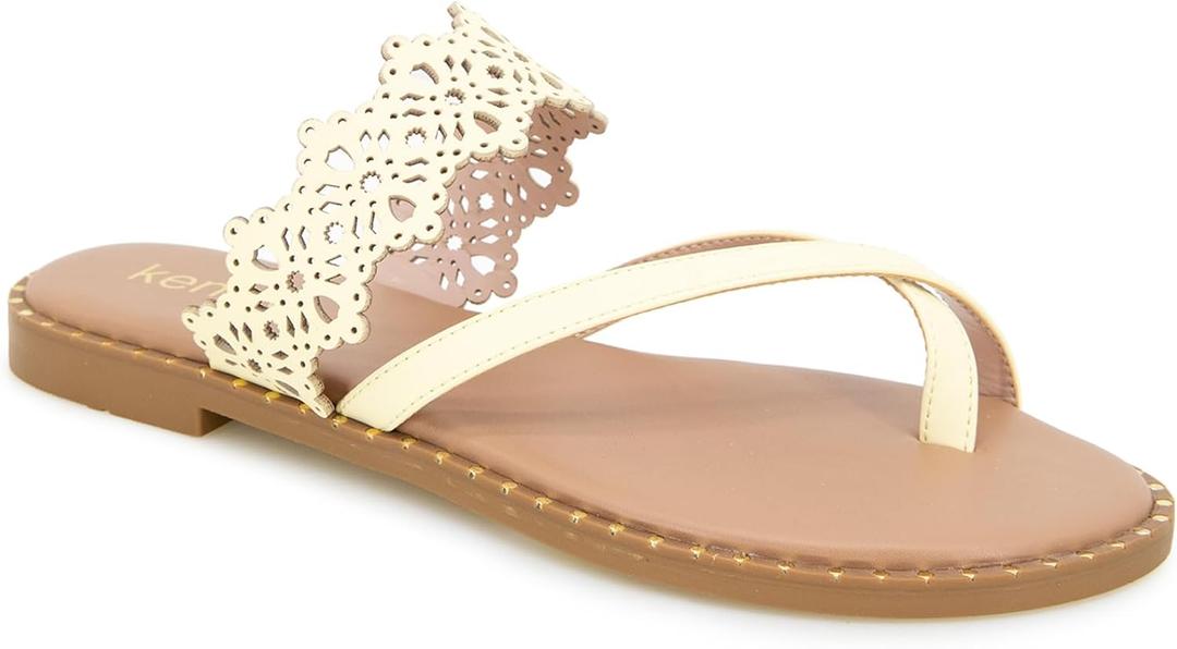 kensie Women's Masha-b Flat Sandal (Yellow)