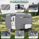 Umbrauto Fiberglass Travel Trailer Cover Fits 11'-13' Trailers, Upgraded 7 Layers Top Camper RV Cover with Windproof Strap,Adhesive Repair Patches