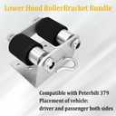 13-04401 Pair Lower Roller Bracket Kit with Rollers and Hardware Compatible with Peterbilt 379 Replace 13-04401 13-04401M001 13-03593 13-04413SPL 13-04467, Left & Right Sides