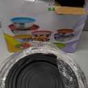 Inmorven Mixing Bowls With Lids Set, Airtight Lids, 6 piece Stainless Steel Metal Nesting Storage Bowls, Non-Slip Bottoms, Large Prep Metal Mixing Bowls for Kitchen, Black