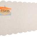 Scalloped Bulletin Board 35x18 inches, Decorative Felt Pin Board for Wall | Cute Cork Board Alternative with Push Pins, Foldable Display Vision Board for Photos, Notes & Reminders