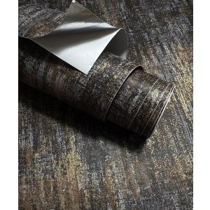 Classic Charcoal Gold Wallpaper Distressed Metallic Wallcovering Peel and Stick Wall Paper Texture Self Adhesive,20.5 in.W X 236.0 in. L