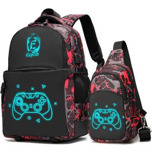 Boys Backpack, Anime Luminous School Backpack Kids Backpack Kindergarten Elementary Middle School Book Bags, Lightweight Laptop Backpack College Bookbag