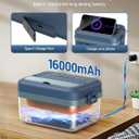 2026 Upgraded Heated Lunch Box for Adults, 16000mAh Cordless Rechargeable Electric Lunch Box with 1L Stainless Steel Container, Self-Heating Food Warmer for Work, Office & Travel