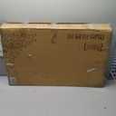 Vantas Folding No-Assembly Metal Pet Gate 120" Wide, 32" Extra Tall Dog Gate with Door Walk Through, Freestanding Accordion Puppy Gate for Indoor & Outdoor, with 2PCS Support - Black