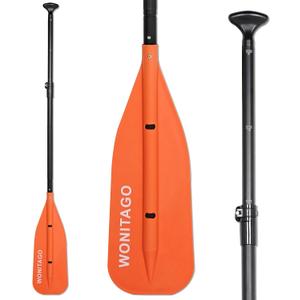 Canoe Paddle Aluminum Shaft with PP Blade, Floating Adjustable Paddle for Canoeing, Boating and Rafting, 122-152 cm/4-5 Ft
