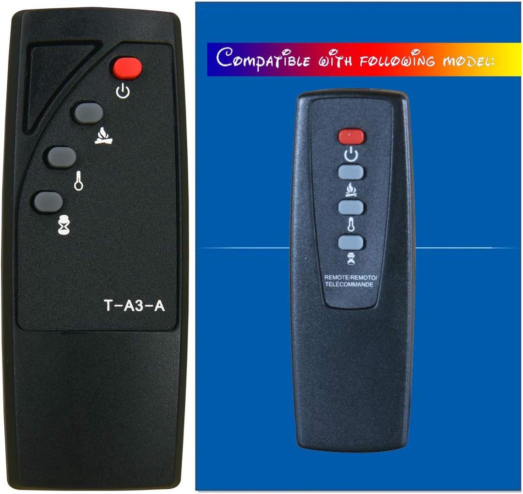 Replacement for Twin Star ClassicFlame Classic Flame Electric Fireplace Stove Heater Infrared Remote Control 18EF022GRA 18EF022SRA 23EF022GRA 23EF022SRA 26EF022GRA 26EF022SRA