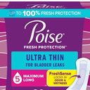 Poise Ultra Thin Incontinence Pads, 5 Drop Maximum Absorbency, Long Length,29 Count