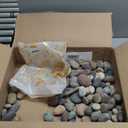 20LB Mixed Stones Pebbles River Rocks, Natural Beach Pebbles, 1-2" Large Decorative Rocks- Ideal for Garden Landscaping, Home Decor, Aquariums, Painting, Crafting and Gifts, Mixed Colors