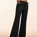 GORGLITTER Women's Dress Pants Low Rise Wide Leg Trousers Business Casual Work Dressy Low Waisted Straight Slacks Pants (Black, S)