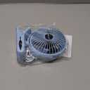 BESKAR Clip on Fan, Portable Small Desk Fans with Strong Airflow, 3 Speeds with Personal Fans Sturdy Clamp, Quiet Desk Fan & Clip Fan with USB Cord Powered - No Battery (Sky Blue)