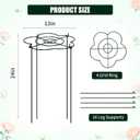 Peony Cages and Supports 4 Pack, 13" Dx24 H Grow Through Plant Supports, Heavy Duty Metal Plant Support Cage for Outdoor Flowers, Tomatoes, Hydrangeas, Cucumbers & Strawberries