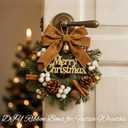 2 x Christmas Ribbon for Gift Wrapping - Khaki Velvet Ribbon 3/8" * 10 Yards - Vintage Christmas Ornaments Decor Bows Making - Christmas Tree Ribbon