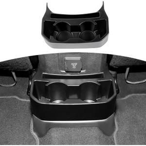 RT-TCZ for Jeep JL Rear Seat Cup Holder for Jeep Wrangler JL JLU 2018-Present for Gladiator JT 2020-Present Black Interior Accessories