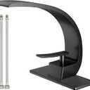 Bathroom Sink Faucet Modern Single Hole 1-Handle Faucet, Matte Black Solid Brass Faucets,Unique Bathroom faucets Mixer Tap